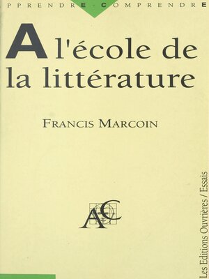 cover image of À l'école de la littérature